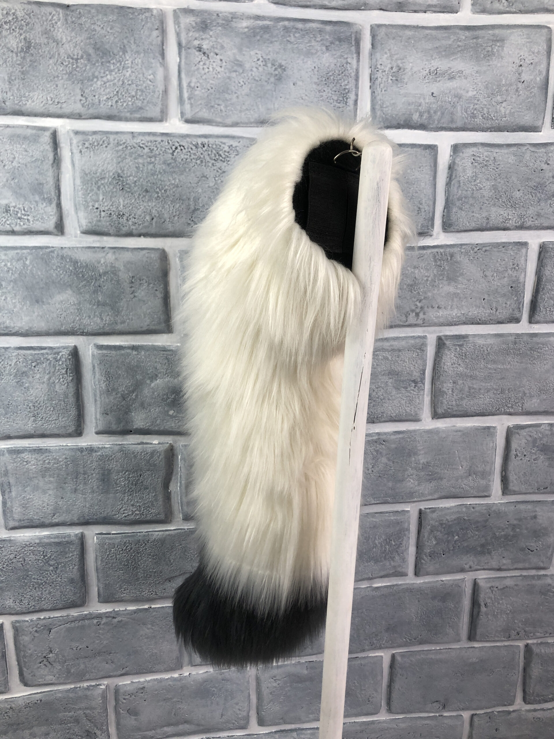 White with Grey tip | Wolf Tail - Image 3