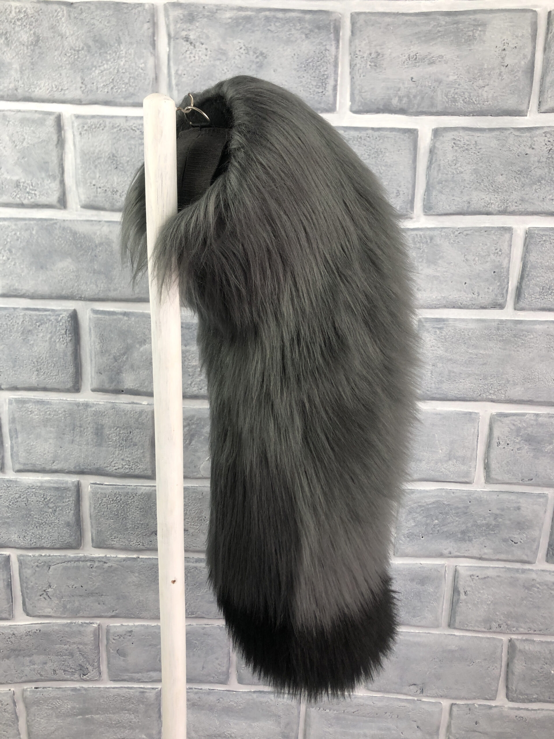 Grey with Black tip | Wolf Tail - Image 3