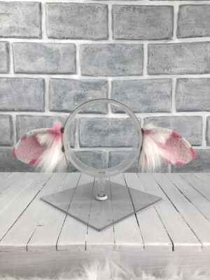 Pink Cow Faux Fur Ears