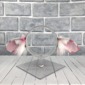 Pink Cow Faux Fur Ears