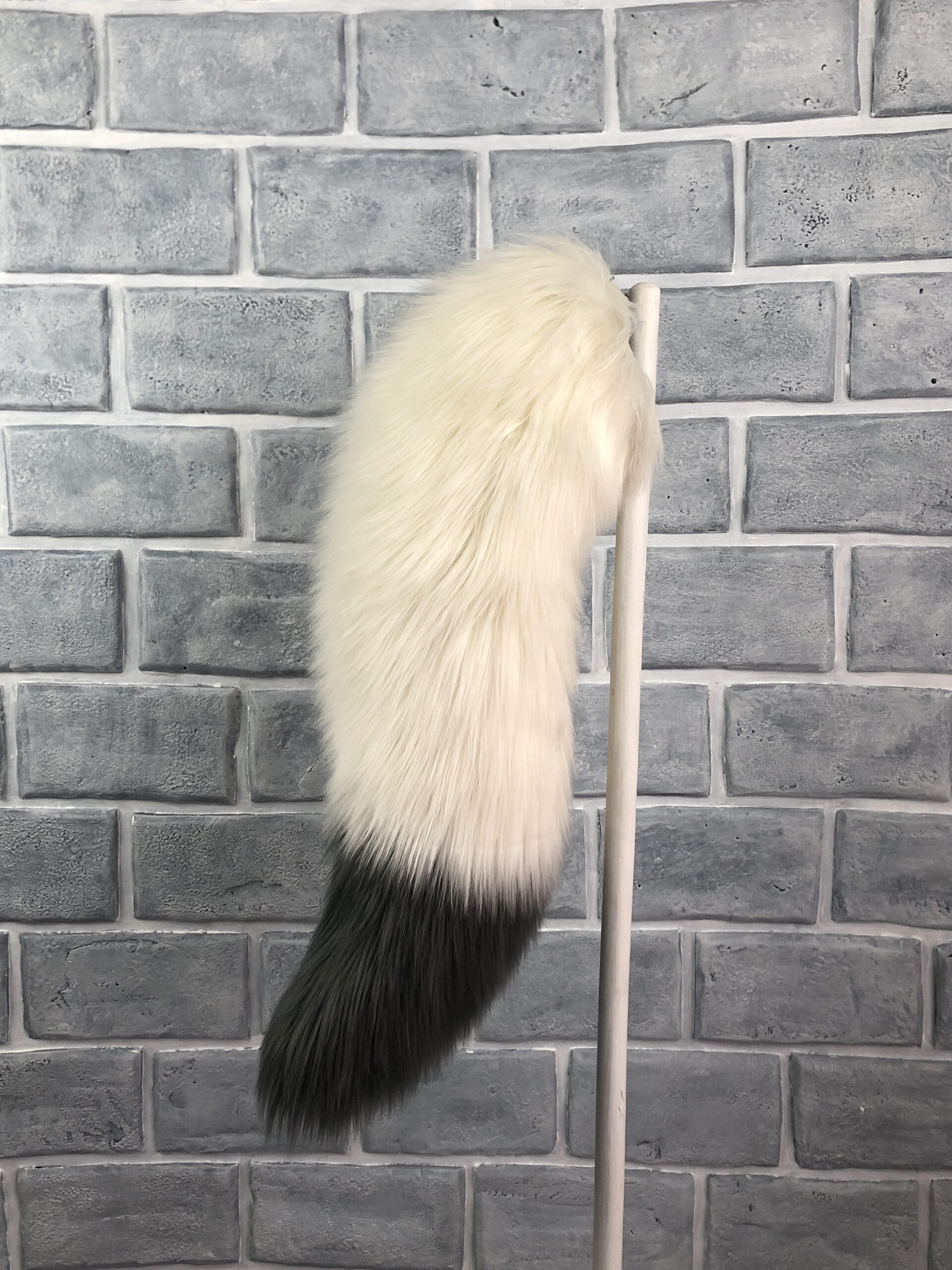 White with Grey tip | Wolf Tail - Image 2