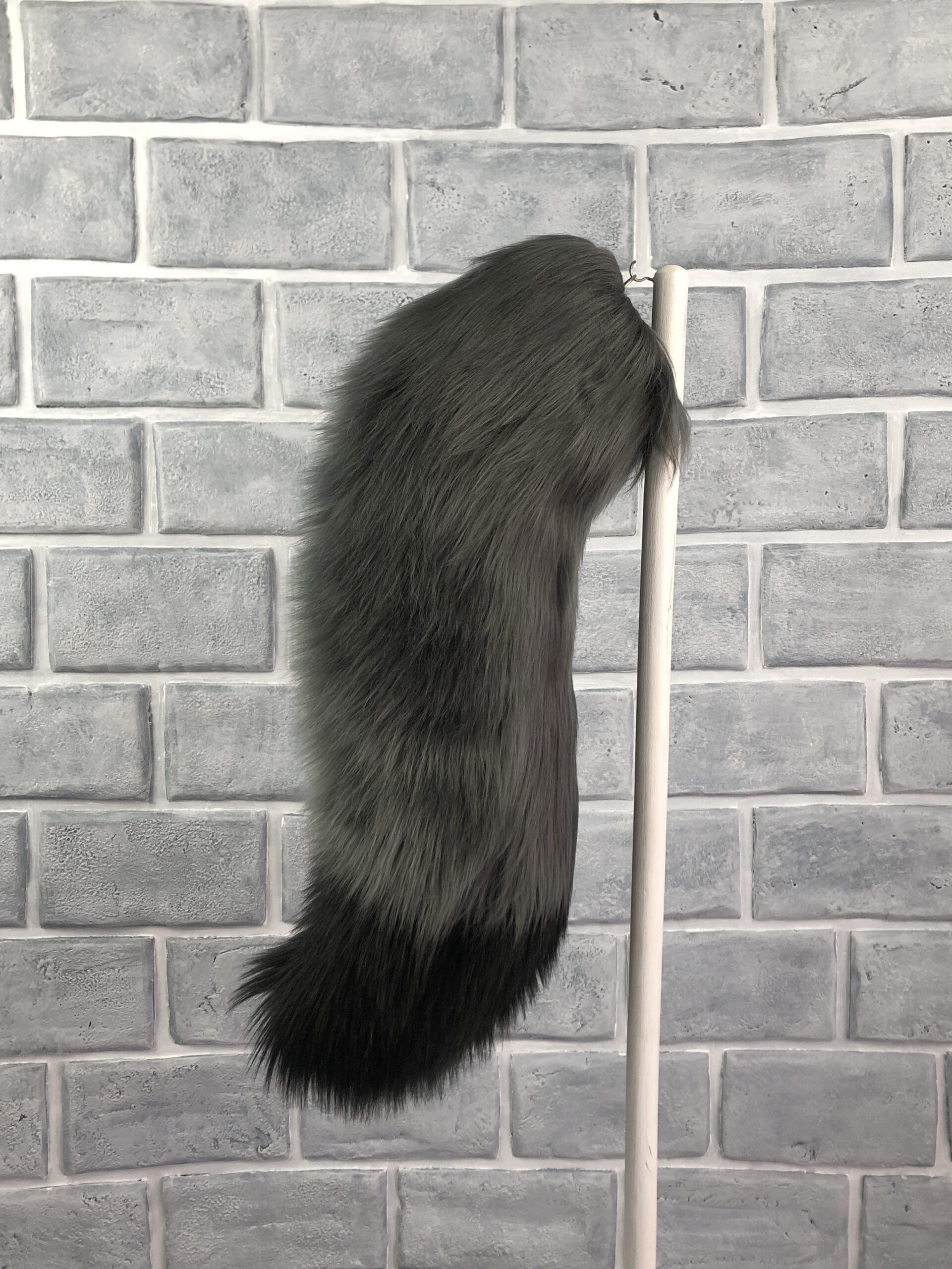 Grey with Black tip | Wolf Tail - Image 2