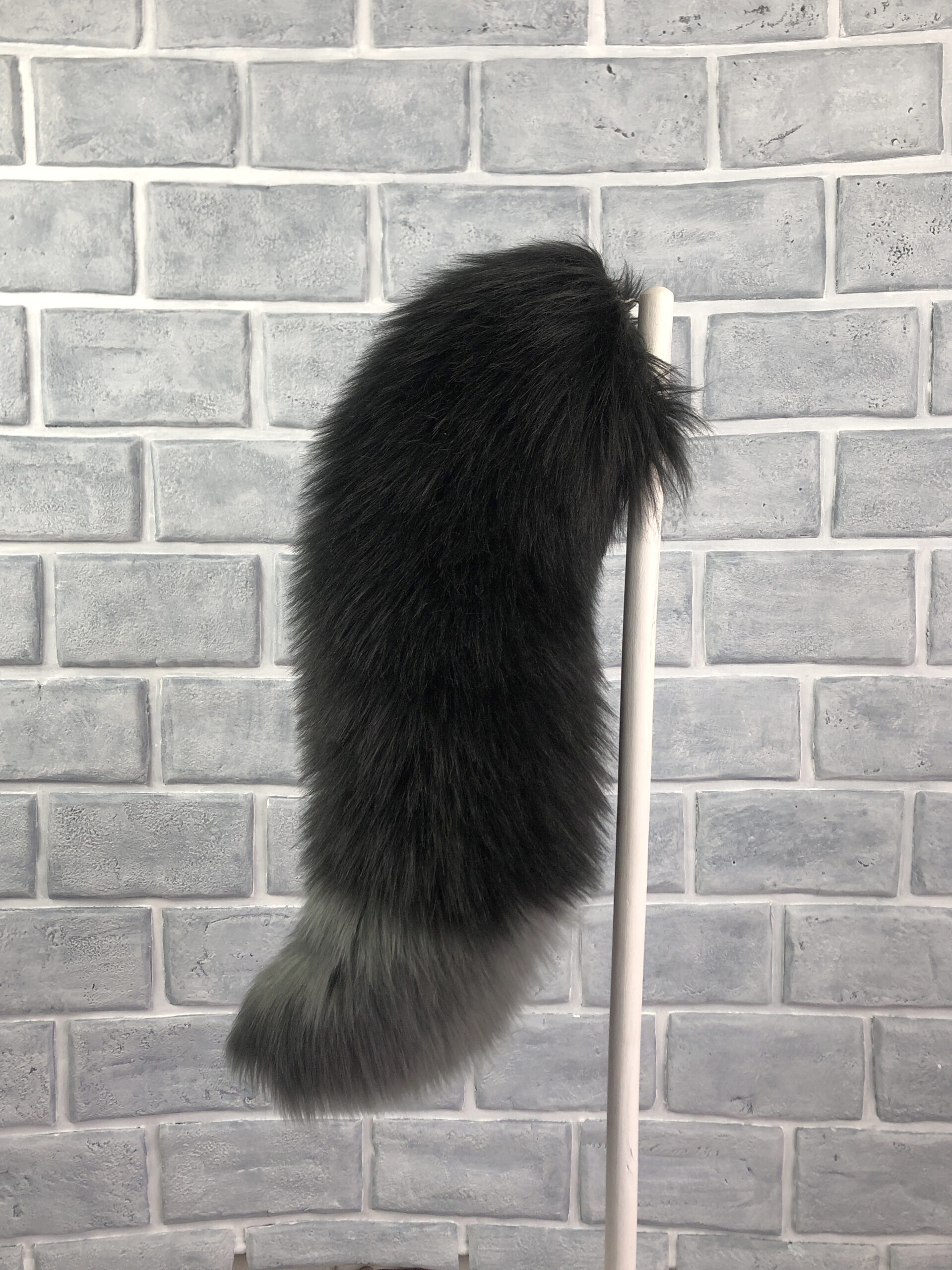 Black with Grey tip | Wolf Tail - Image 2