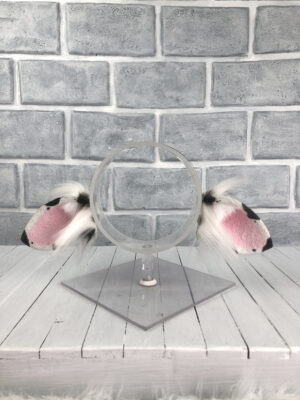 Classic Black and White Cow Faux Fur Ears