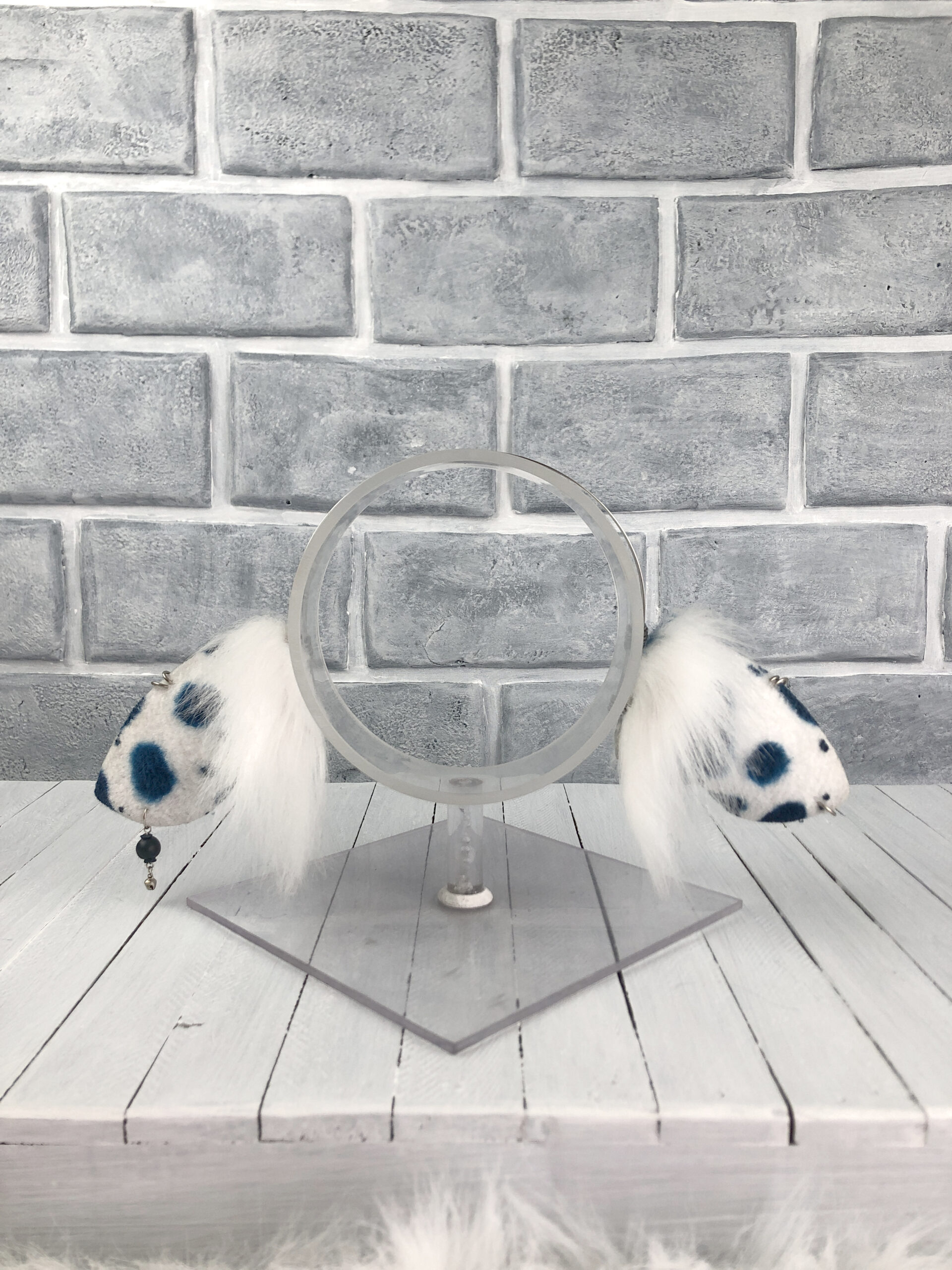 Blue Berry Cow Faux Fur Ears - Image 4