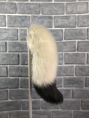 White with Grey tip | Wolf Tail