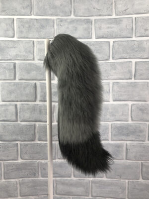 Grey with Black tip | Wolf Tail