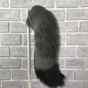 Grey with Black tip | Wolf Tail