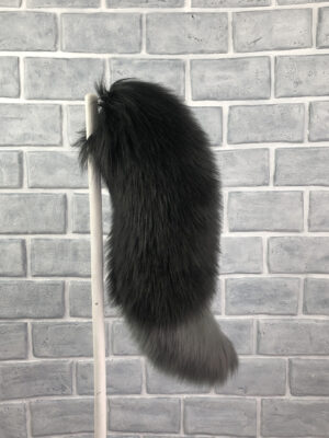 Black with Grey tip | Wolf Tail