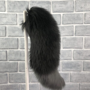 Black with Grey tip | Wolf Tail