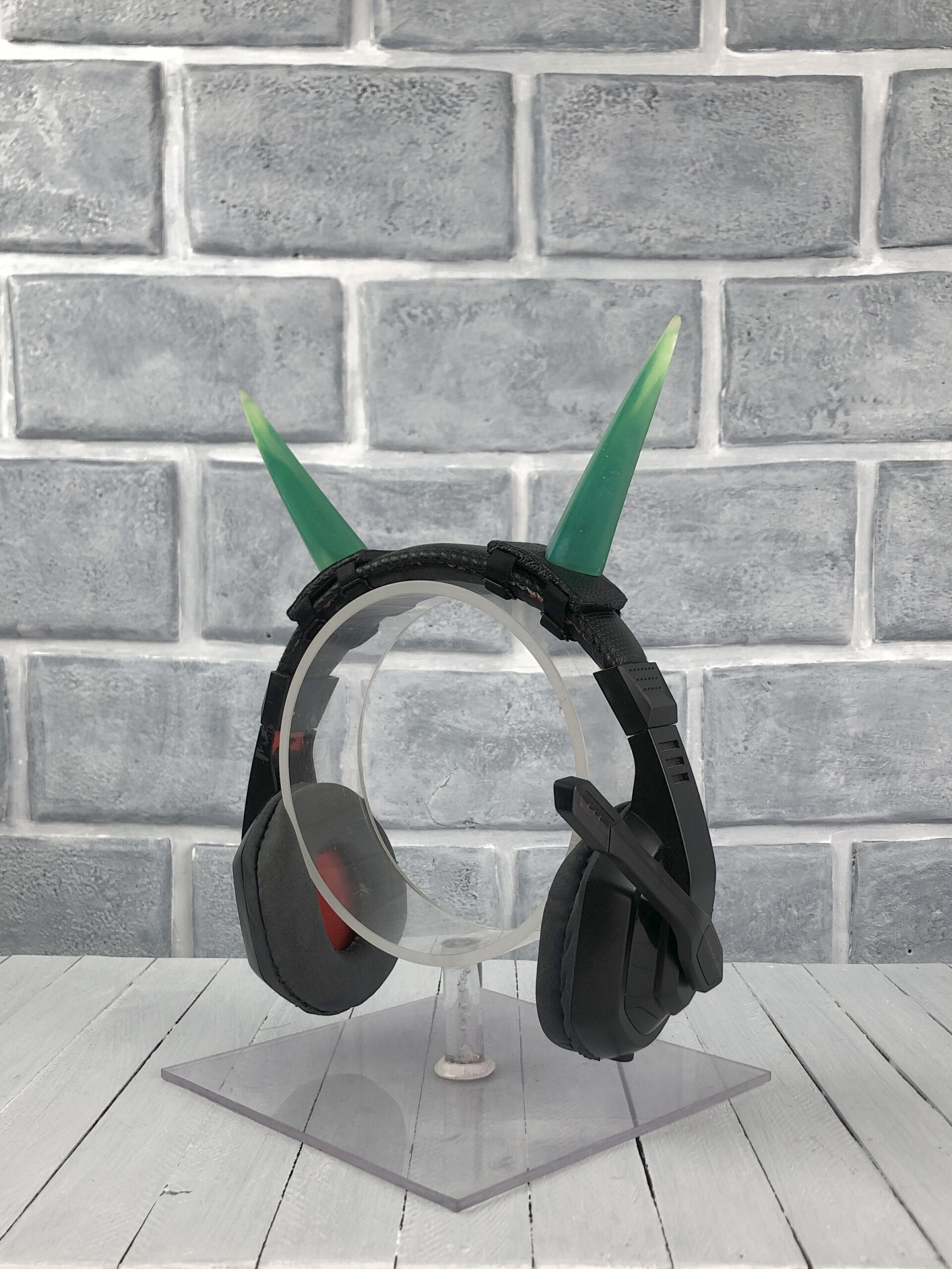 Green Resin Horns | Headset Adapt - Image 3