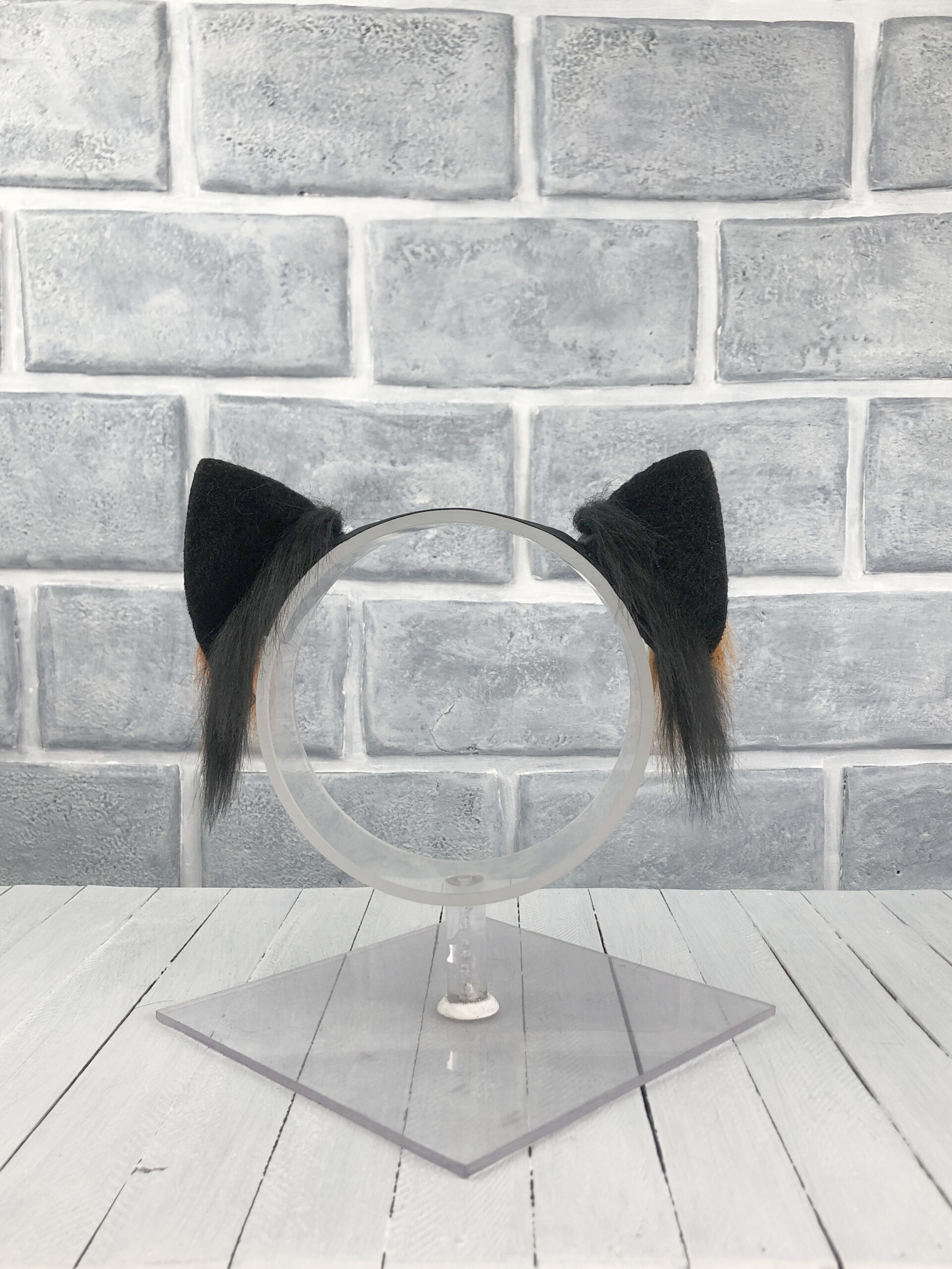 Orange Magnetic Cat Faux Fur Ears - Image 4