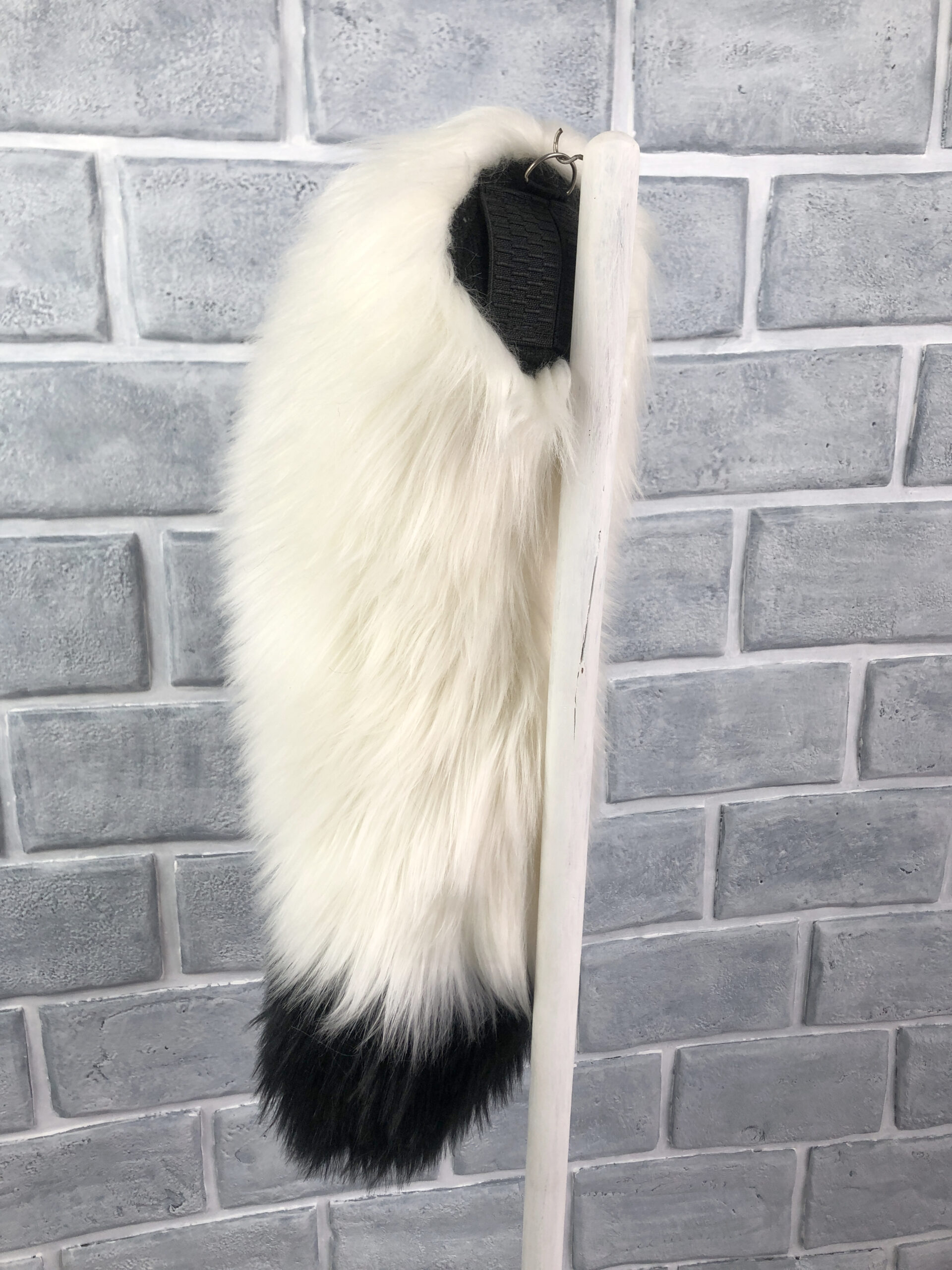 White with Black tip | Wolf Tail - Image 3