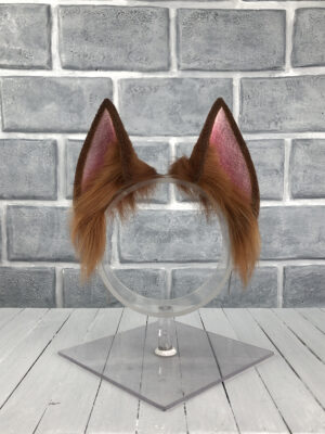 Dark Brown Fox Faux Fur Ears