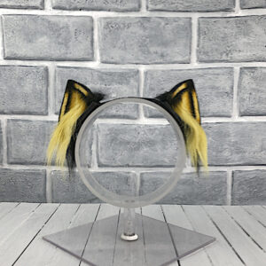 Yellow Magnetic Cat Faux Fur Ears