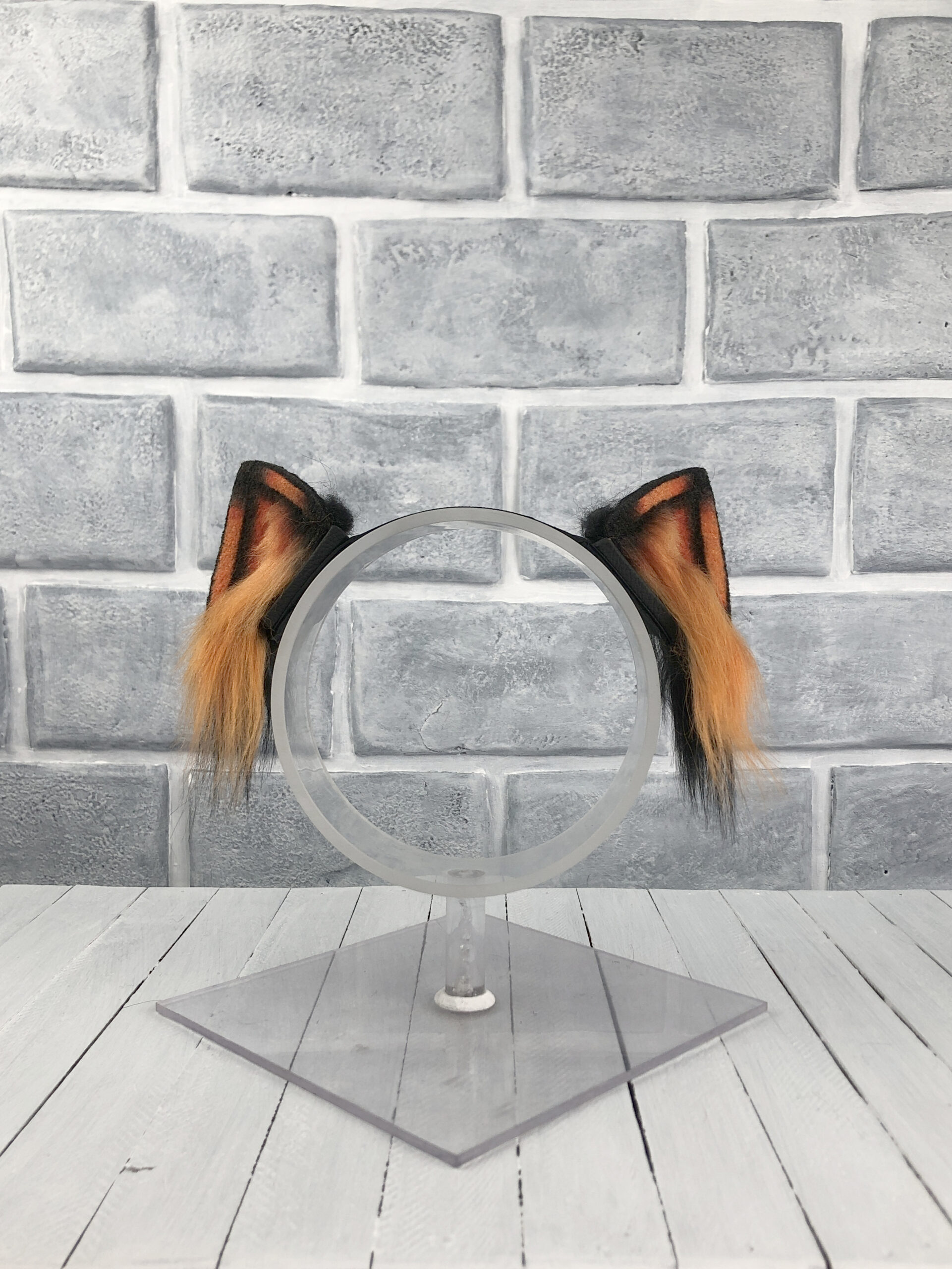 Orange Magnetic Cat Faux Fur Ears