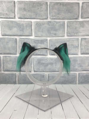 Green Magnetic Cat Faux Fur Ears