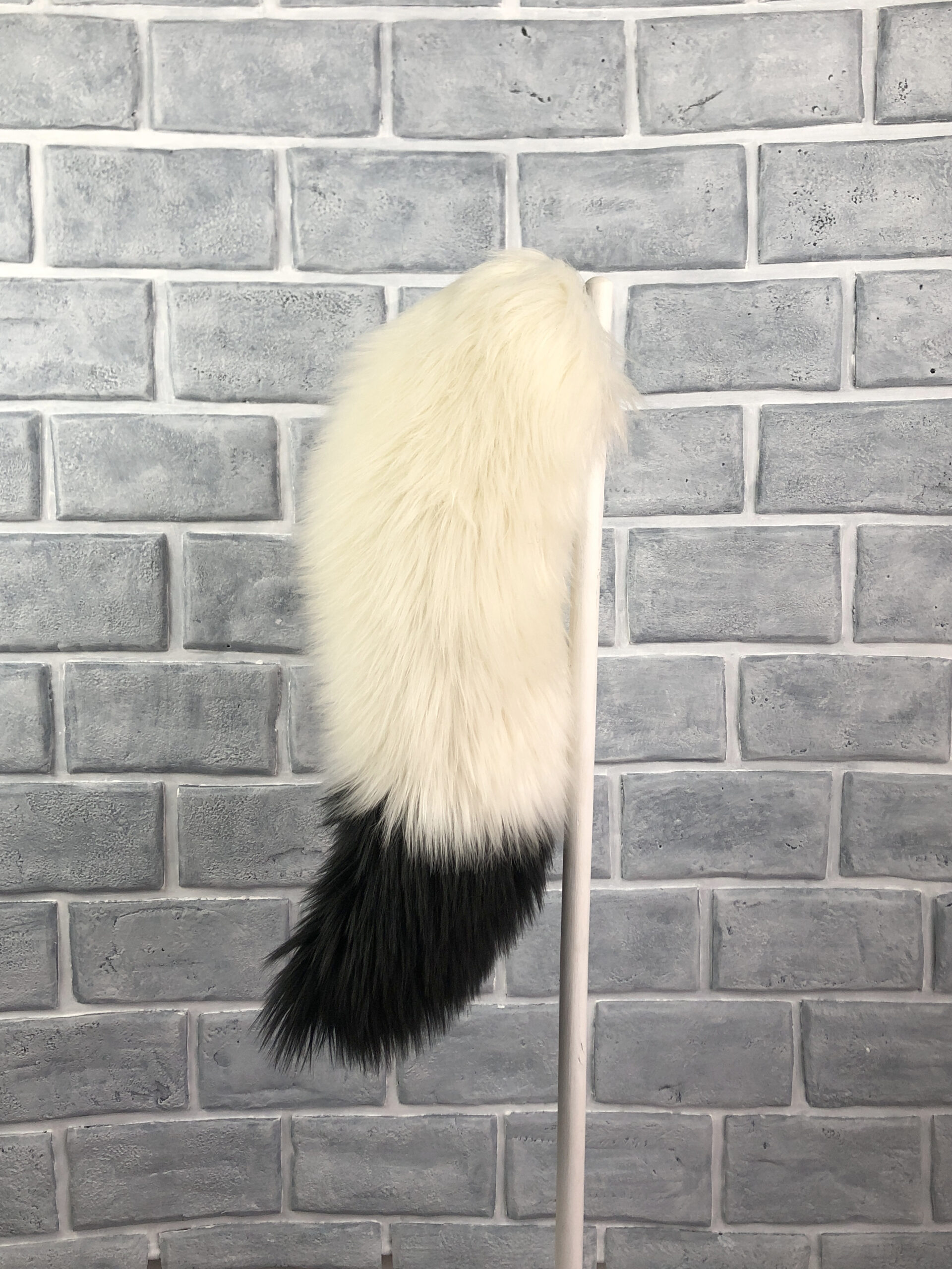 White with Black tip | Wolf Tail - Image 2