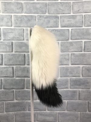 White with Black tip | Wolf Tail