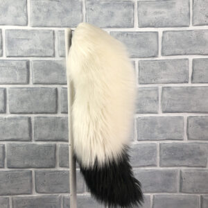 White with Black tip | Wolf Tail