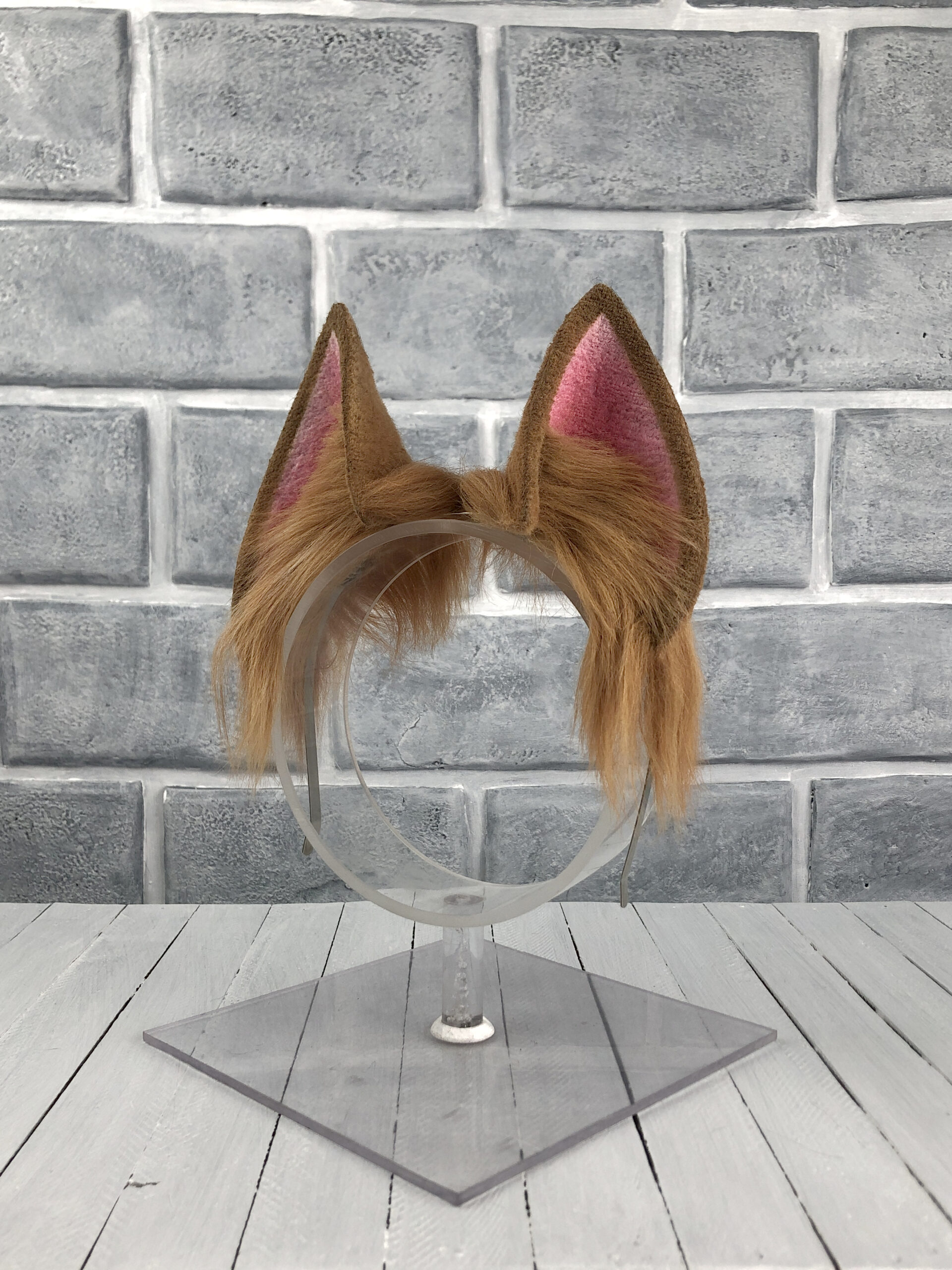 Light Brown Fox Faux Fur Ears - Image 3