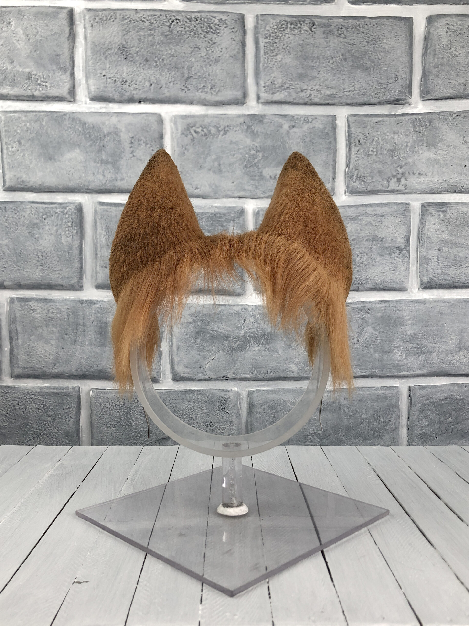 Light Brown Fox Faux Fur Ears - Image 4