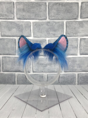 Blue Leopard Faux Fur Ears